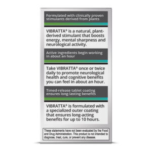 Vibratta For Energy and Focus - Usage Information Panel
